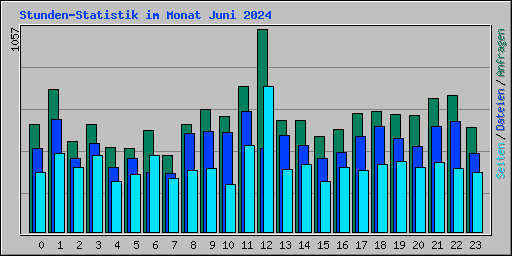 Stunden-Statistik im Monat Juni 2024