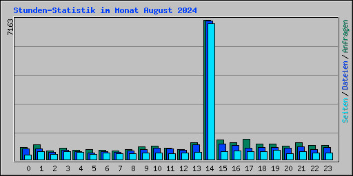 Stunden-Statistik im Monat August 2024