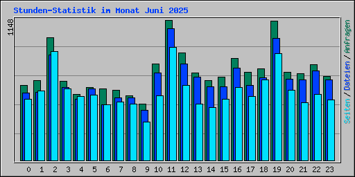 Stunden-Statistik im Monat Juni 2025