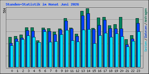 Stunden-Statistik im Monat Juni 2026